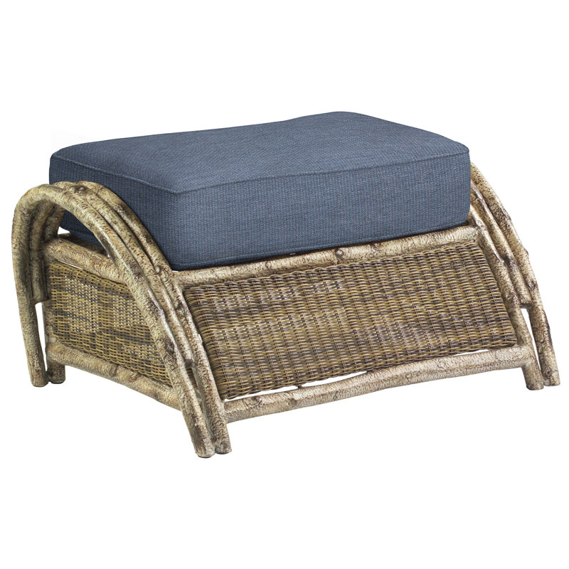 Repose-pieds d'extérieur avec coussin River Run, Sunbrella® Spectrum denim