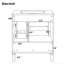 Meuble-lavabo moderne avec lavabo en céramique, porte à fermeture douce et tiroirs multiples-978728677