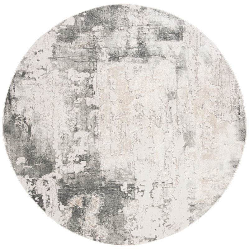 Electa Vogue Performance Abstract Rug, Round 3'