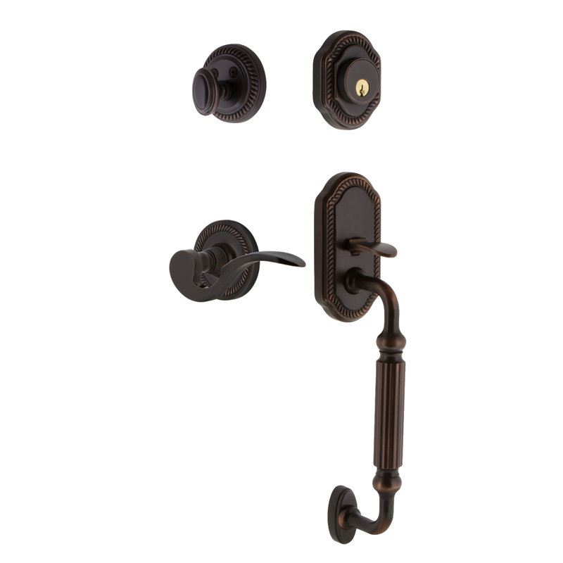 Ensemble de poignée Nostalgic Warehouse Rope Rosette F Grip, 2-3/8 po, Bronze intemporel, Gauche