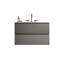 Armoire de salle de bain moderne, gris espace, fixation murale 30 po, lavabo en céramique, espace de rangement supplémentaire, lavabo de meuble-lavabo silencieux avec 3 trous, options, fonctionnalité-121109645-121109640-121109641