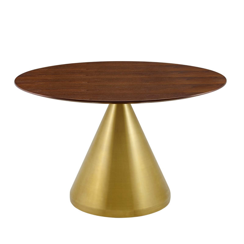 Tupelo Dining Table by Modway, Walnut, 36" L x 36" W