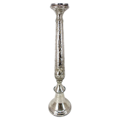 Mercury Glass Floor Candlestick