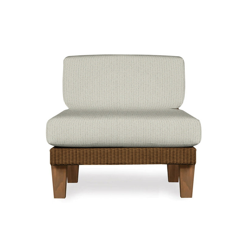 Catalina Outdoor Teak Lounge Chair, Decorline Navy, Bark