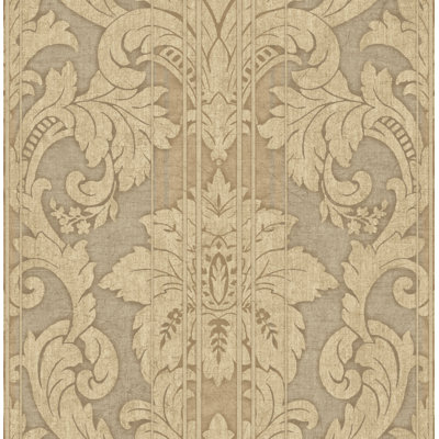 Seabrook Designs Arvel Acanthus Scrolls Unpasted Wallpaper