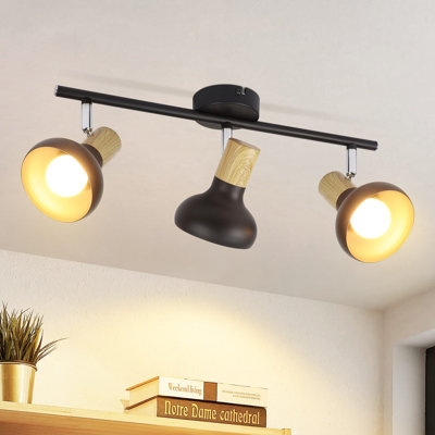 Ceiling spotlight flame ceiling light vintage - ceiling lamp hallway black ceiling spots E14 industrial spotlights inside metal 350° swivel spots for bedroom living room (without bulb)