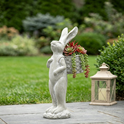 Statue de 19,5 pouces en ciment gris