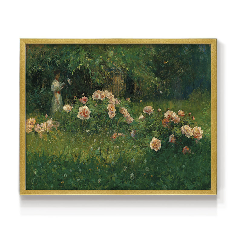 Paysages rétro-DCC-VIXIX - reproduction encadrée, H 8 po x l 10 po, Doré