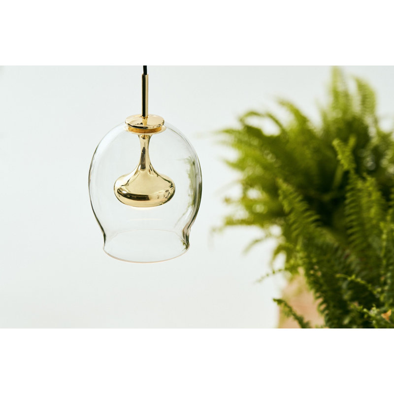 Moai 1 - Light Pendant, 7.8" H x 6.4" W x 6.4" D, Copper