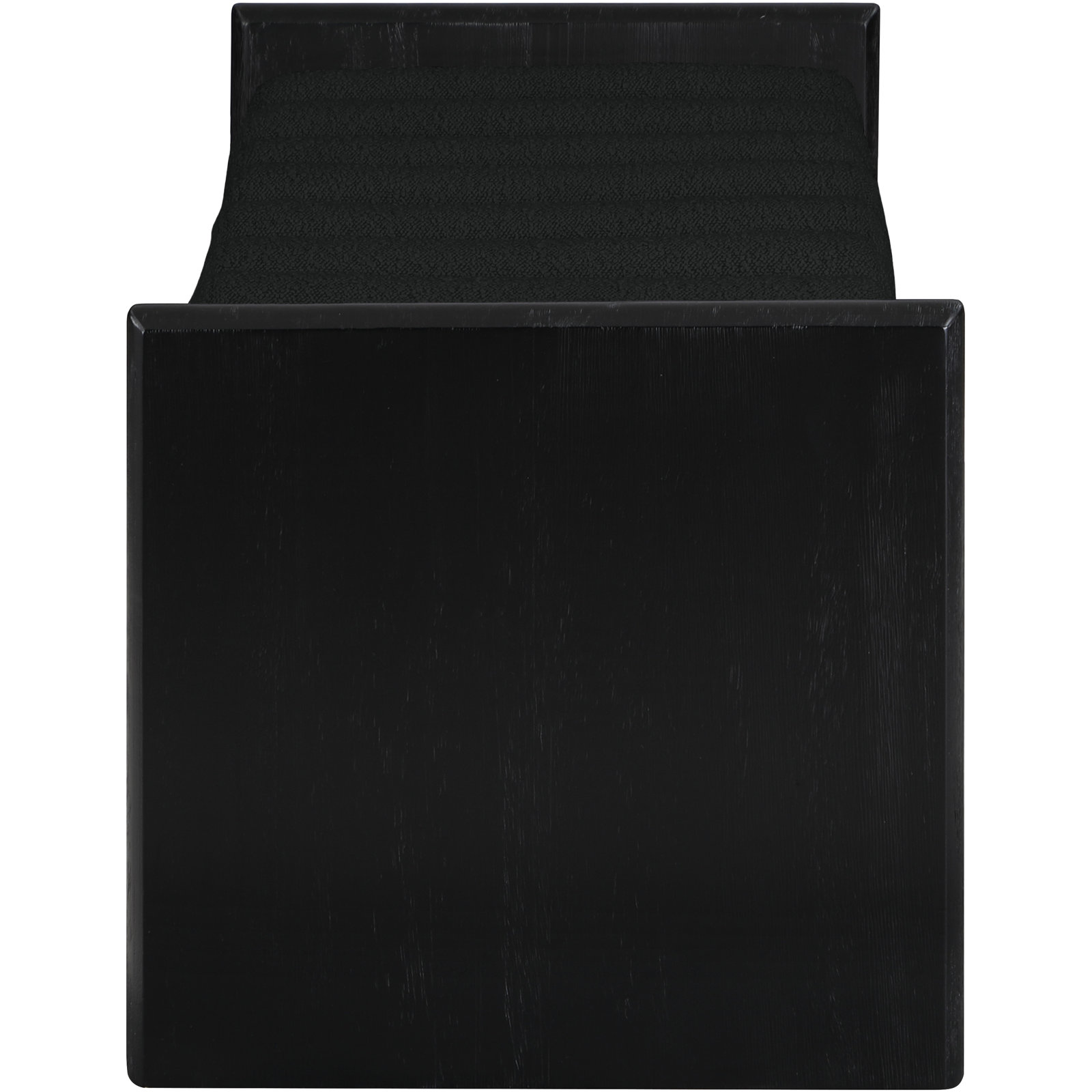 Waverly Bedroom Bench, Black Boucle Fabric / Black Finish, 18" H x 52" W x 19" D