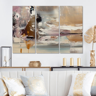 «Contemporary Here Abstract Expressionism I», ensemble d'impressions sur toile abstraites