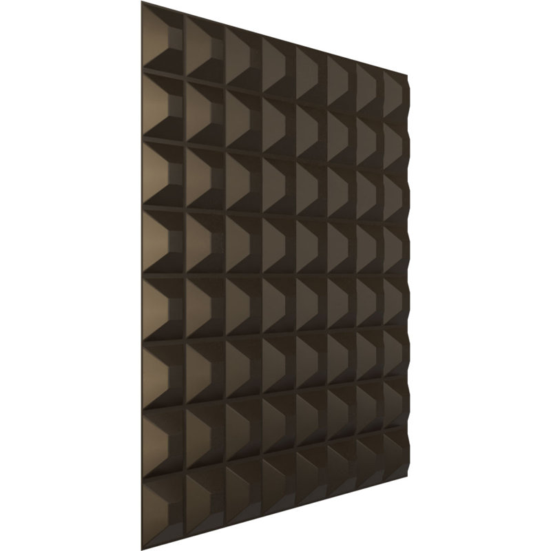 Panneau mural décoratif 3D universel l 19 5/8 po x H 19 5/8 po Bradford EnduraWall, métallique (couvre 2,67 pieds carrés)
