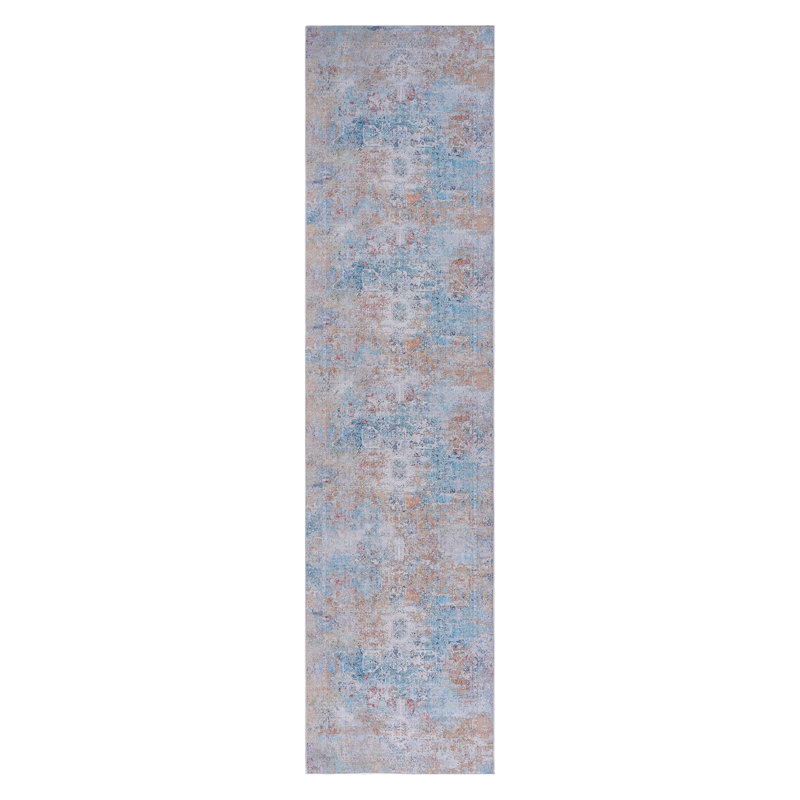 2'6''X10' Runner, Washable Rug, Low-Pile, Non-Slip, Non-Shedding, Foldable, Kid & Pet Friendly - Area Rugs For Living Room, Bedroom, Kitchen Rug (Yellow/Cream, 2'6''X10')
