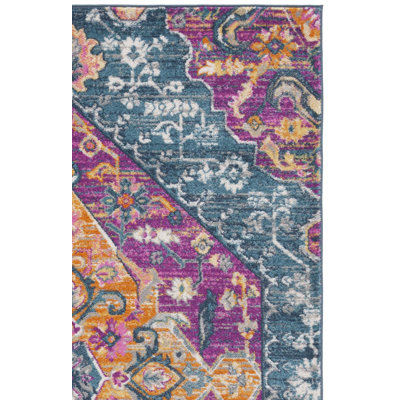 Felty Oriental Orange Area Rug