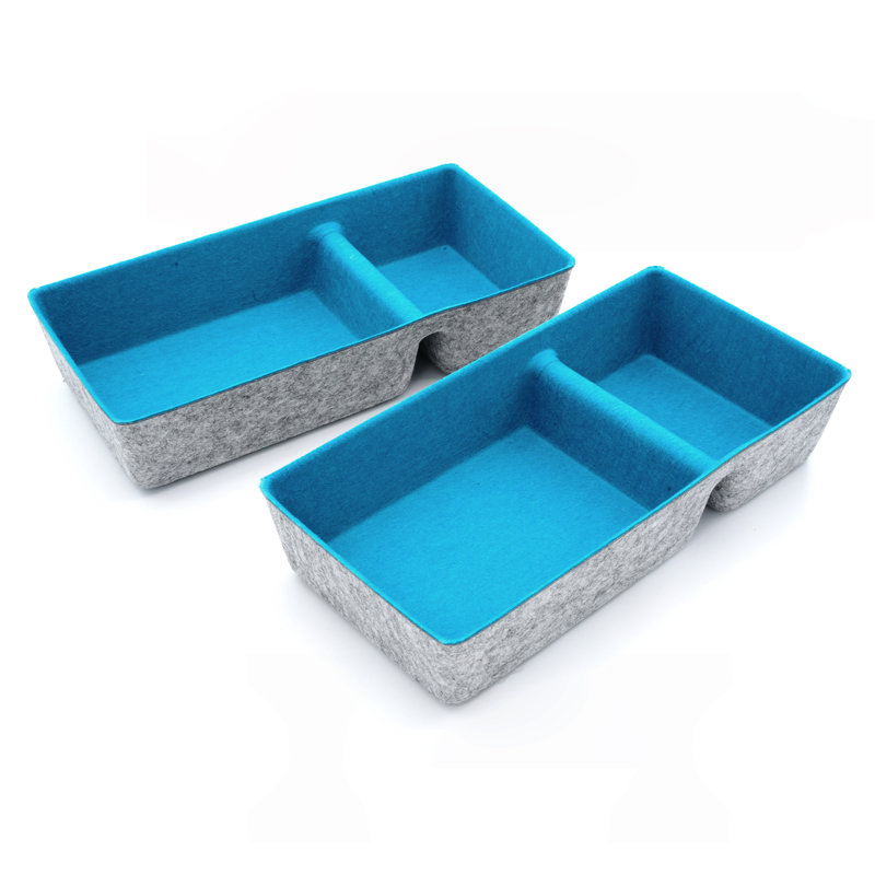 Anadi 3.1'' H x 6.1'' W x 12.6'' D Organizer Set, Turquoise x 2