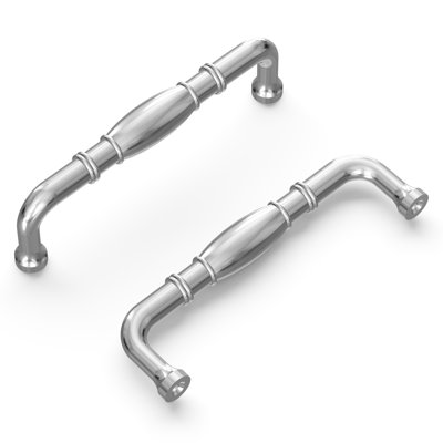 Williamsburg Collection Handle Pull - 3-3/4" Center to Center Cabinet Pull Chrome - Farmhouse Hardware for Drawers & Cabinets