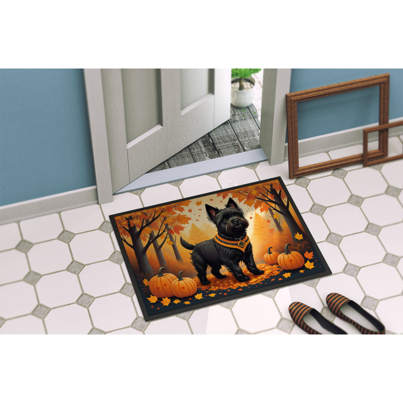 Tapis d'entrée antidérapant Nyilah Cairn Terrier, L 24 po x L 36 po
