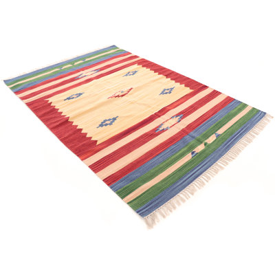 Southwestern Cotton Hand Woven Area Rug