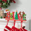 Porte-chaussette de Noël 14,5 "en bois / métal" BELIEVE "