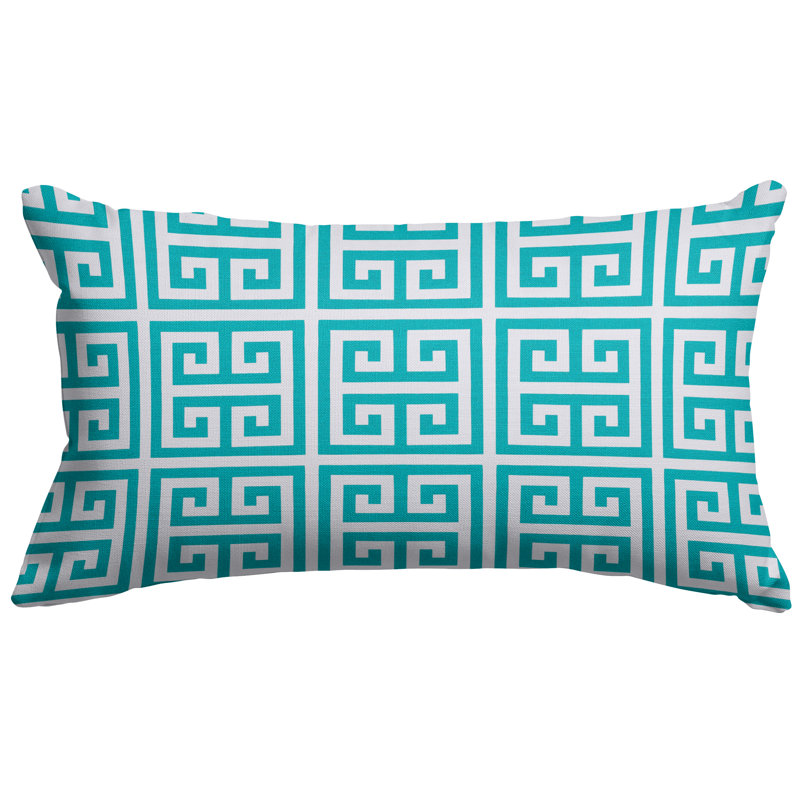 Towers Geometric Reversible Throw Pillow, Pacific, Rectangular, Height(18") x Width(20")