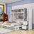 Nodine Wood Murphy Bed with Shelves and Drawers-934582049-934582055
