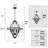 6 - Light Dimmable Geometric Chandelier