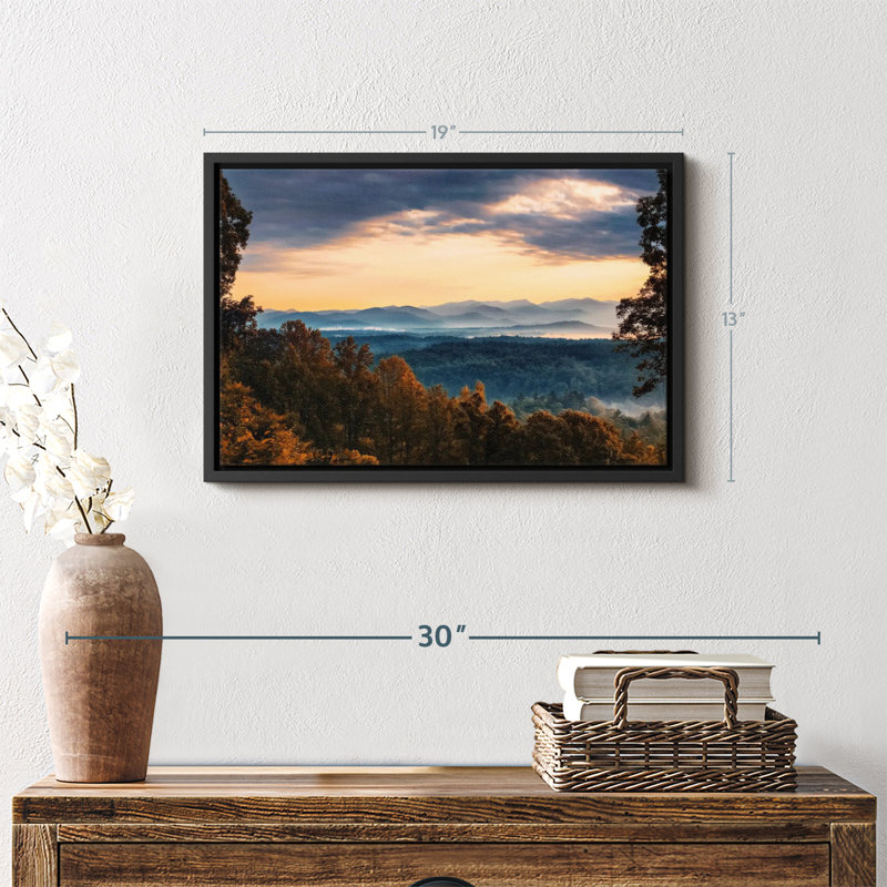Nature «Blue Ridge Mountain Sunrise», H 19 po x l 13 po