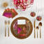Autumn Leaves Vegan Leather Round Pebble Placemat-140084551