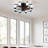 21.7" Ceiling Fan Light With Dimmable Light & Remote Control, Windmill-shaped Flush Mount Ceiling Fan 6 Speeds Reversible Low Profile With 5 Blade For Kitchen Dining Room Bedroom Livng Room Hallway