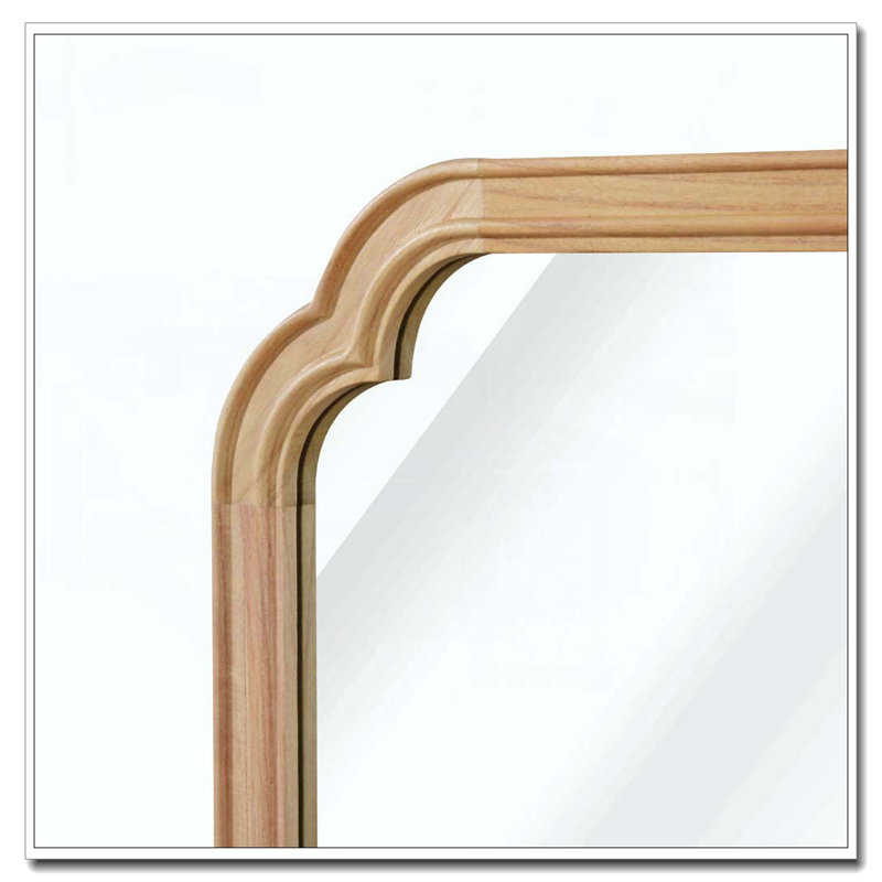 Miroir de coin, 30 po x 20 po, Bois naturel