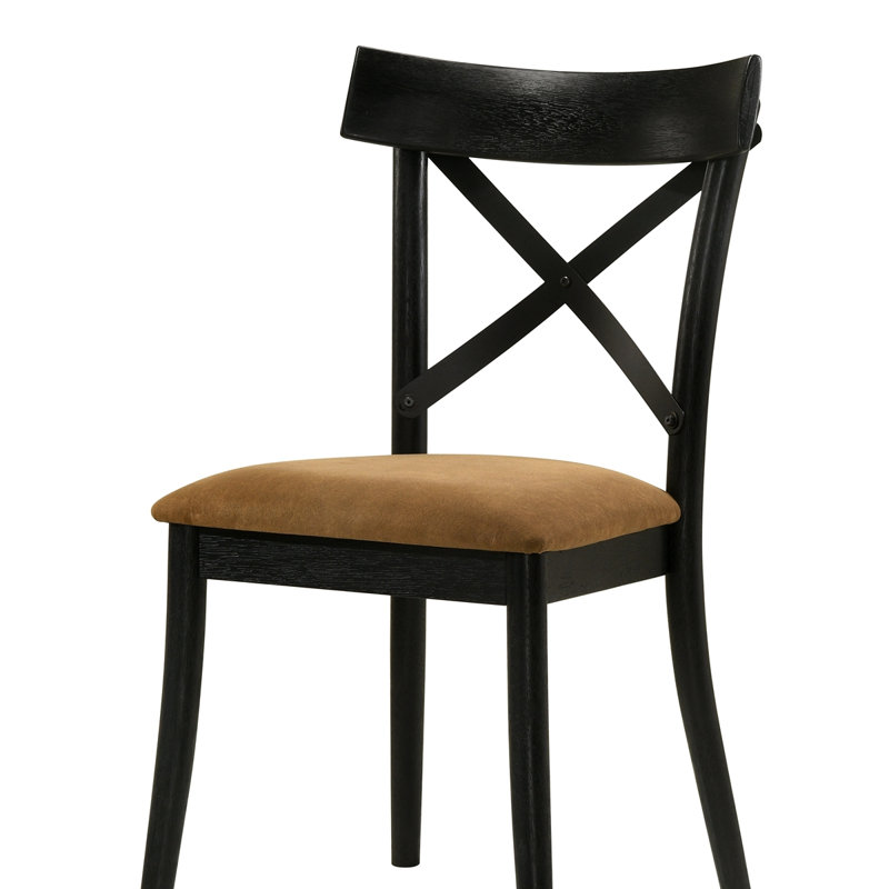 Chaise d'appoint en cuir Hillary Aire (ensemble de 2)