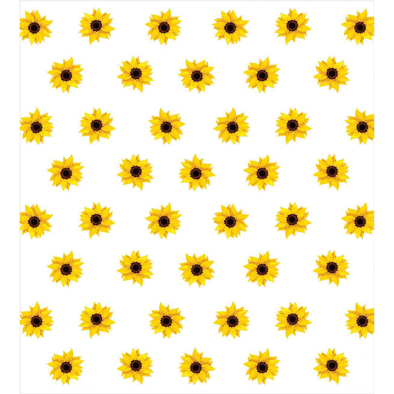 Sunflower Cottage Americana Polyester Floral Duvet Cover, King Duvet Cover + 2 Pillow Sham
