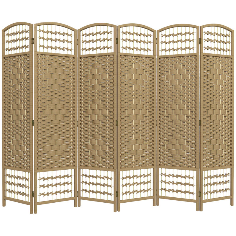 Cloison en bois massif Alaudin, 6, H 67 po x l 94,5 po x P 0,5 po, Naturel