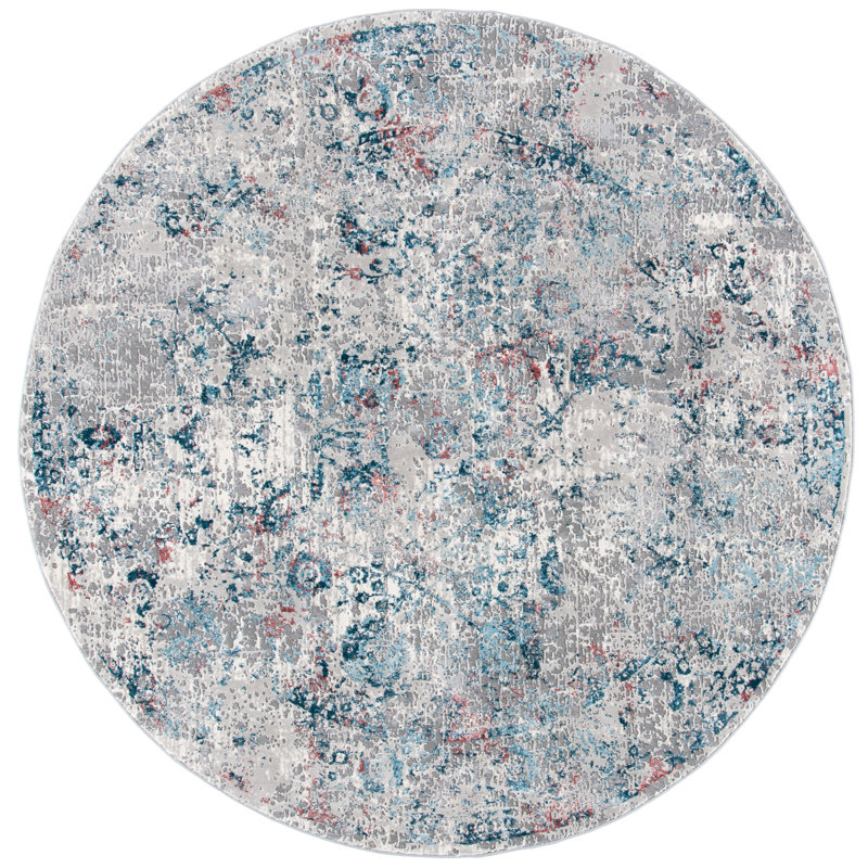 Erhart 500 Performance Oriental Rug, Round 6'7"