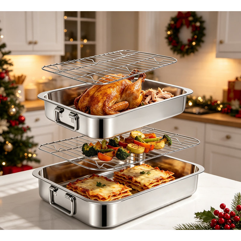 LUMARA HOME Stainless Steel Roasting Pan