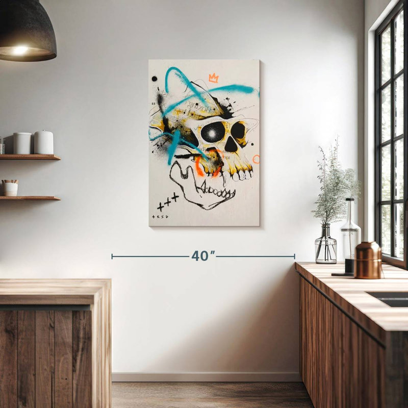 Crâne humain urbain Kerner Scary Pop, H 36 po x l 24 po