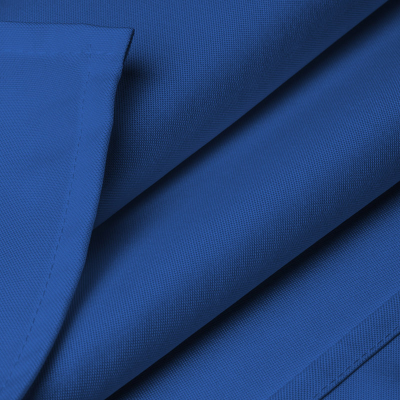  Solid Color Polyester Fitted Rectangular Tablecloth, 96" L x 30" W, Royal Blue