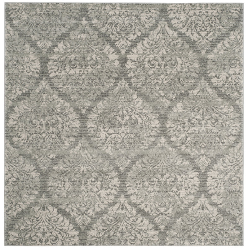 Irayda Performance Geometric Rug, Square 6'7"
