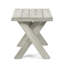 Charmante table d'appoint en bois d'acacia pour les espaces extérieurs, rehaussant l'ambiance et la fonctionnalité