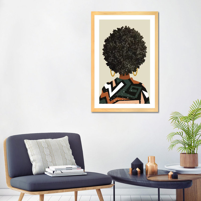 «Black Art Matter», reproduction d'impression, Blanc, Toile avec cadre en bois beige, H 24 po x l 32 po x P 1 po