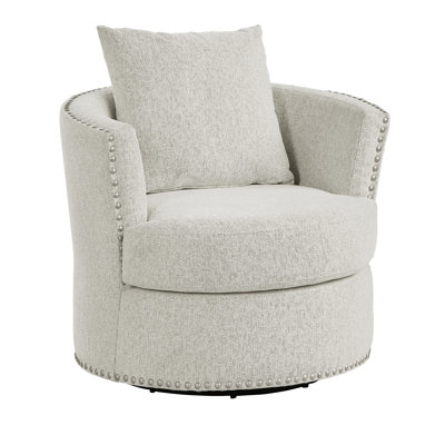 Emele Upholstered Swivel Club Chair