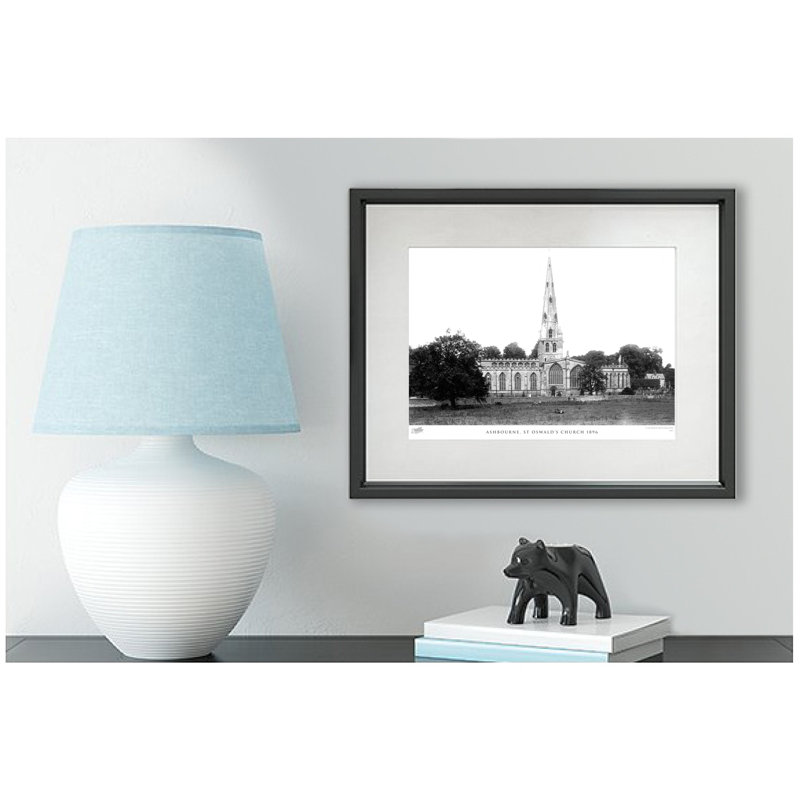 Ashbourne, St Oswald's Church 1896 - Single Picture Frame Print, 28cm H x 36cm W x 2.3cm D