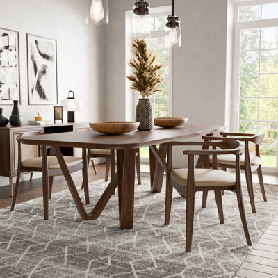 Rozella Solid Wood 7-Piece Dining Table Set