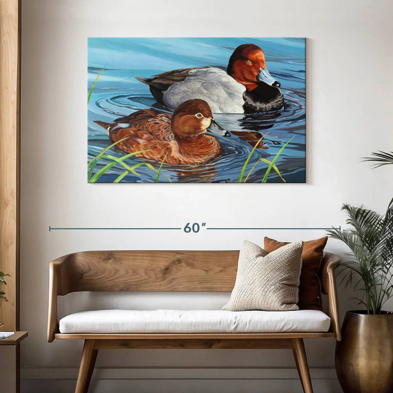 Redheads Ducks, 30" H x 45" W