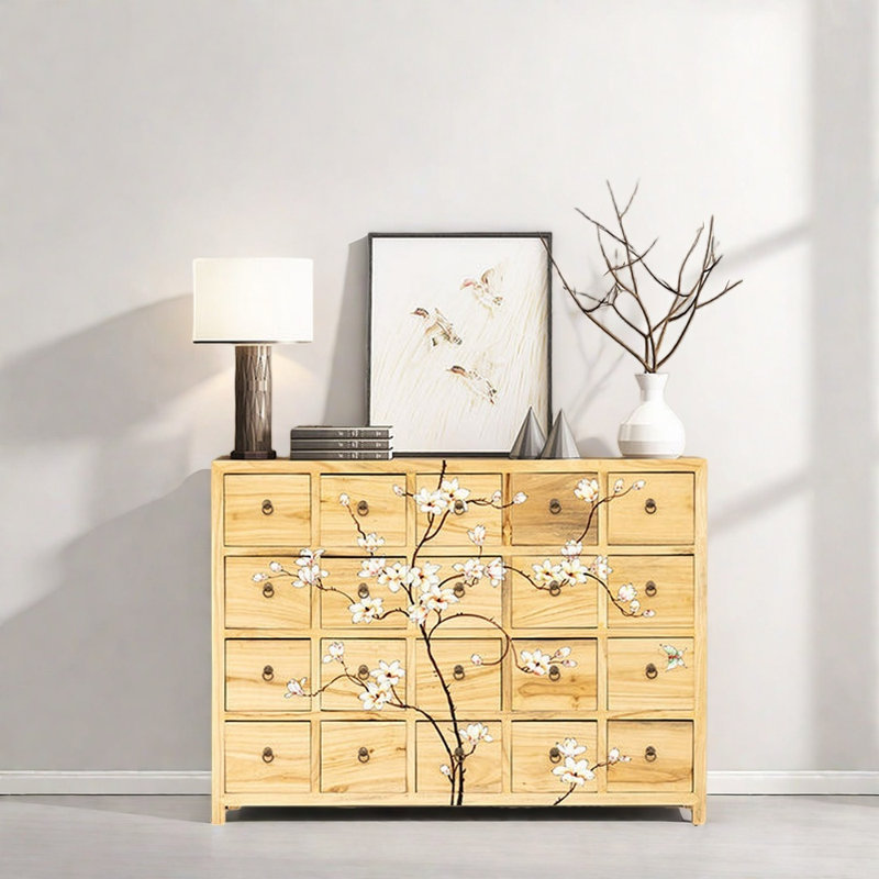 Hand-Painted Entryway Cabinet
