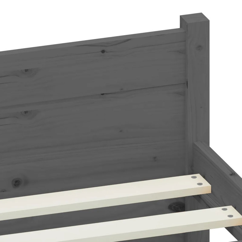 Bed Frame Solid Wood, White, Super King (6')