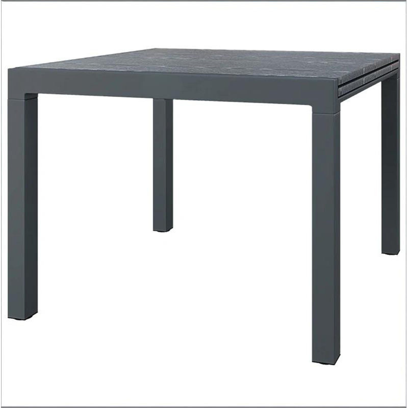 Table d'extérieur, table d'extérieur rectangulaire en aluminium