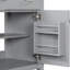 Meuble-lavabo moderne de 30 po. Armoire grise avec lavabo en céramique. 2 portes et tablette. Fermeture en douceur. Complète l'armoire de salle de bain. Portes, tiroir de tablette. Maximise l'utilité-489307181