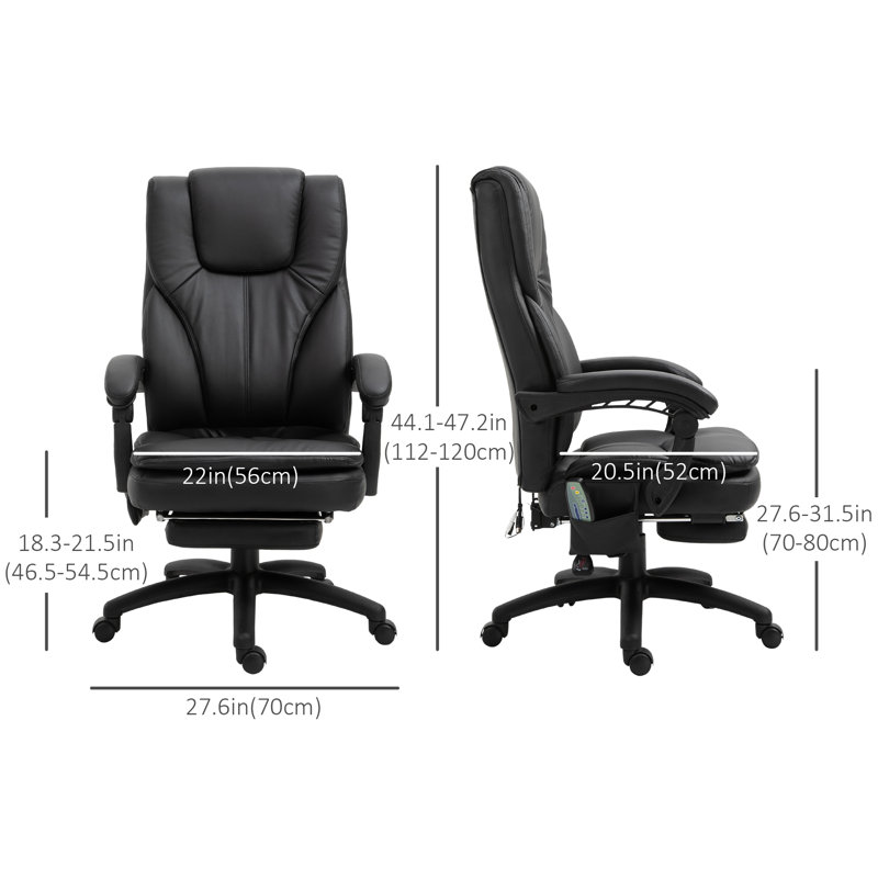 Fauteuil de massage inclinable à haut dossier