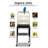 57" Open-Top Rolling Bird Cage with Stand, Removable Tray & Locking Casters